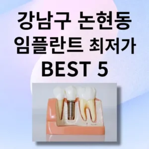 서울시 강남구 논현동 임플란트 비용 가격 및 BEST 5