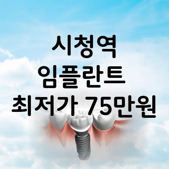 시청역 임플란트 가격 비용