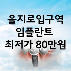 을지로입구역 임플란트 가격 비용