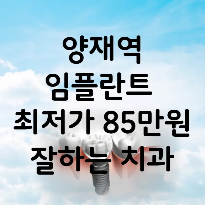 양재역 임플란트 가격 비용