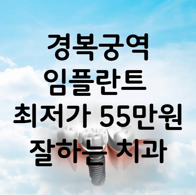 경복궁역 임플란트 가격 비용